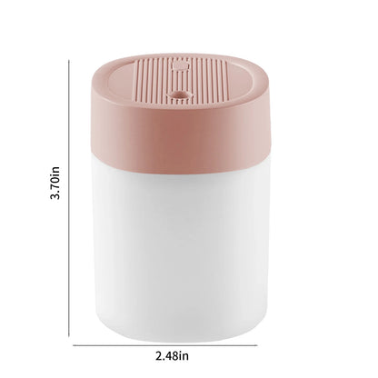 Portable Mini Usb Humidifier with Light, 200 Ml Quiet Cool Mist Humidifier for Bedroom and Office, Plants, Easy to Clean, Home Supplies