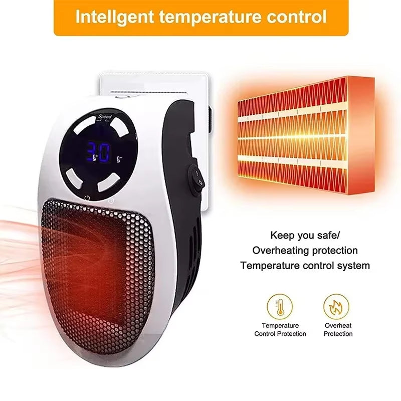 Portable Heater Electric Heater 350W Convenient Room Heater Remote Control Wall Mounted Heater Winter Heating Home Appliance