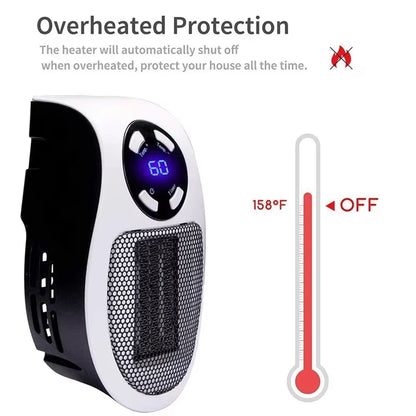 Portable Heater Electric Heater 350W Convenient Room Heater Remote Control Wall Mounted Heater Winter Heating Home Appliance