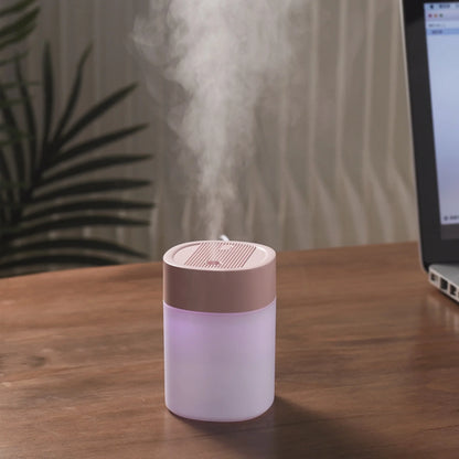 Portable Mini Usb Humidifier with Light, 200 Ml Quiet Cool Mist Humidifier for Bedroom and Office, Plants, Easy to Clean, Home Supplies