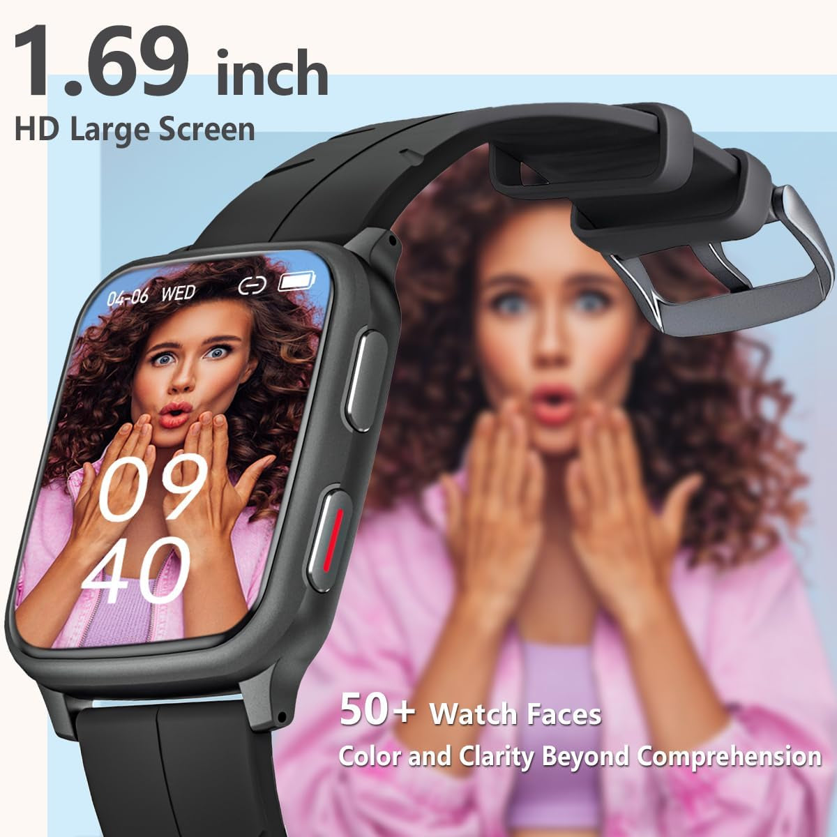 Fitness Tracker, Smart Watch with 24/7 Blood Pressure Heart Rate and Blood Oxygen Monitor, Sleep Tracker with Calorie Step Counter, IP68 Waterproof Activity Tracker for Women Men Android Ios